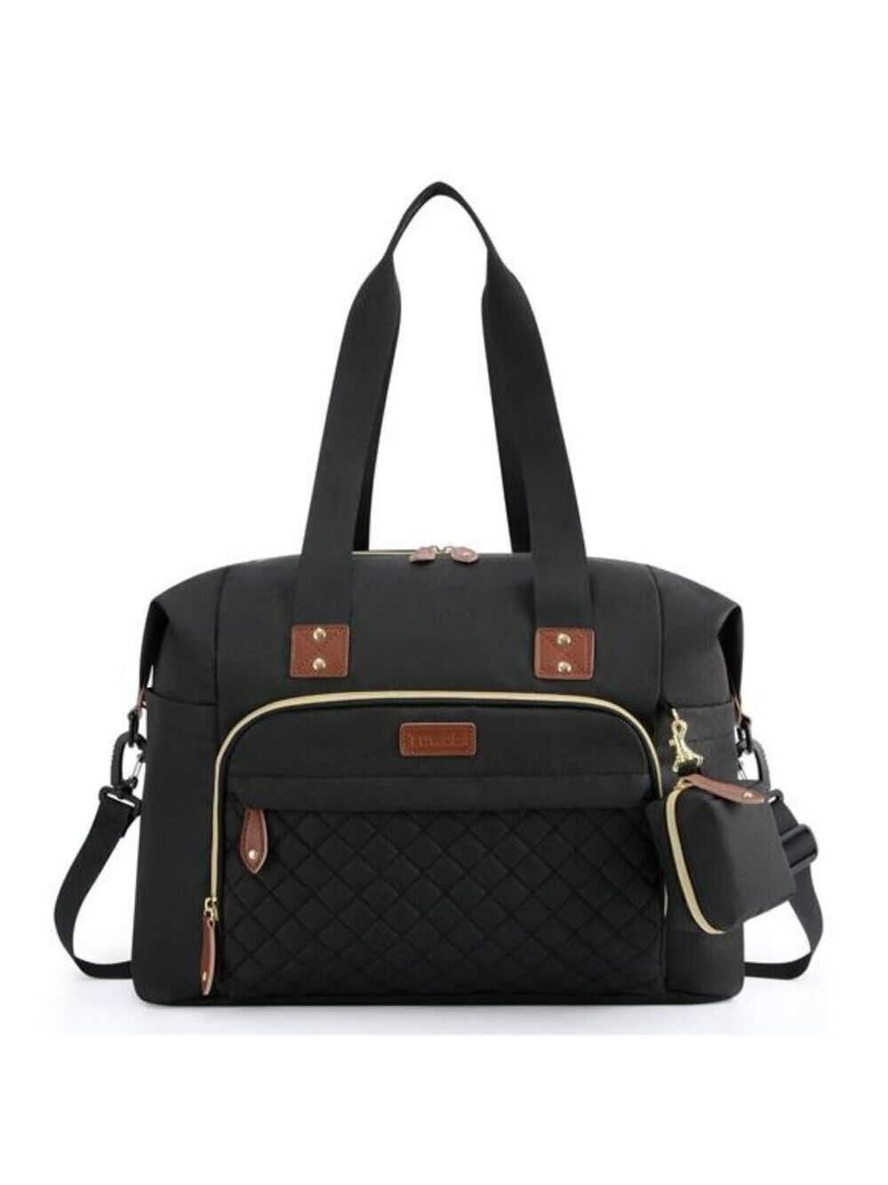 Large Travel Diaper Bag Tote Waterproof Baby Bag with Pacifier Case for Parents